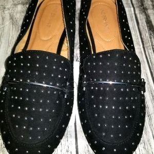 Lane Bryant Loafers 11 Wide Flat Studded Shoes 11w